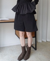 フェイクスエードタックハーフパンツ