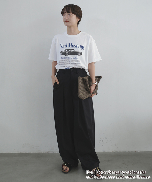 GOOD ROCK SPEED(グッドロックスピード)の「《追加》GOOD ROCK SPEED SLOBE別注 Mustang TEE(Tシャツ/カットソー・レディース・ホワイト/ブラウン・FREE)」の3枚目の写真
