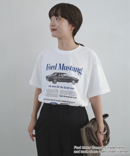 GOOD ROCK SPEED(グッドロックスピード)の「《追加》GOOD ROCK SPEED SLOBE別注 Mustang TEE(Tシャツ/カットソー・レディース・ホワイト/ブラウン・FREE)」の7枚目の写真