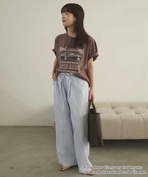 GOOD ROCK SPEED(グッドロックスピード)の「《追加》GOOD ROCK SPEED SLOBE別注 Mustang TEE(Tシャツ/カットソー・レディース・ホワイト/ブラウン・FREE)」の12枚目の写真