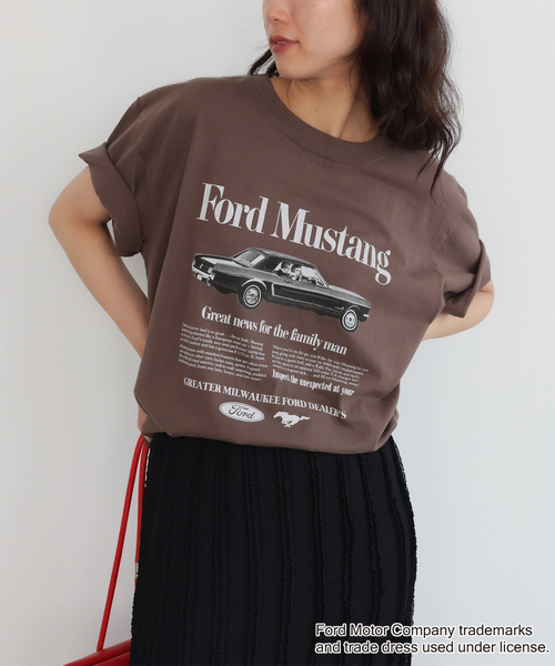 GOOD ROCK SPEED(グッドロックスピード)の「《追加》GOOD ROCK SPEED SLOBE別注 Mustang TEE(Tシャツ/カットソー・レディース・ホワイト/ブラウン・FREE)」の21枚目の写真