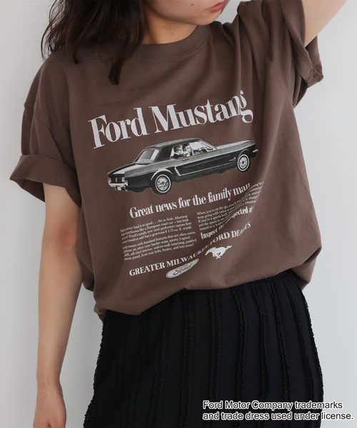 GOOD ROCK SPEED(グッドロックスピード)の「《追加》GOOD ROCK SPEED SLOBE別注 Mustang TEE(Tシャツ/カットソー・レディース・ホワイト/ブラウン・FREE)」の22枚目の写真