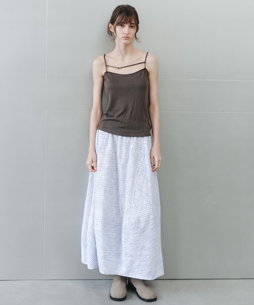 tageechita(タジチタ)の「【tageechita】ウールシルク ビーズストラップキャミソール(Tシャツ/カットソー・レディース・ブラウン/アイボリー/カーキオリーブ・S/L/M)」の14枚目の写真