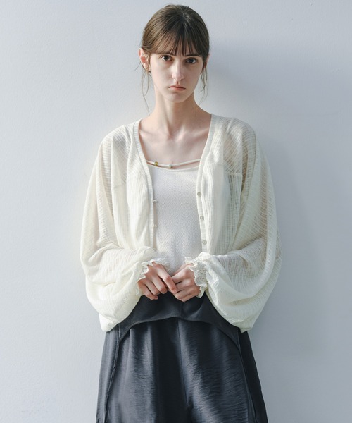 tageechita(タジチタ)の「【tageechita】ウールシルク ビーズストラップキャミソール(Tシャツ/カットソー・レディース・ブラウン/アイボリー/カーキオリーブ・S/L/M)」の20枚目の写真