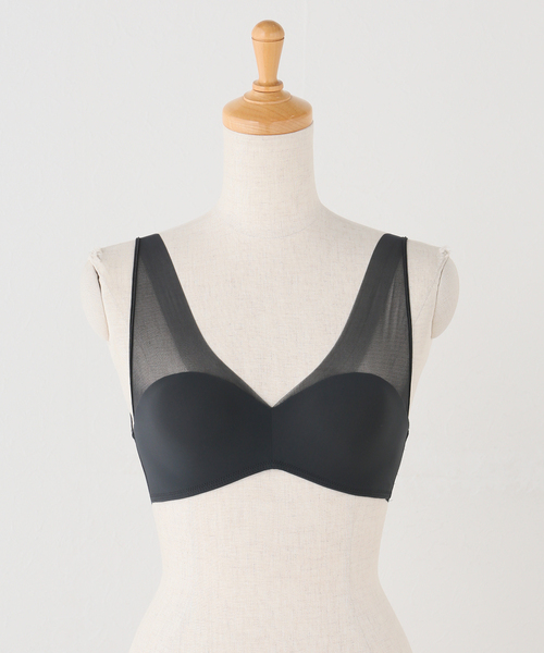 IENA（イエナ）の「NICENICE MOMENT/ナイスナイスモーメント MESH FINE STRAP BRA（その他アンダーウェア/インナー・レディース・ベージュ/ブラック/チャコールグレー・2/1）」の2枚目の写真