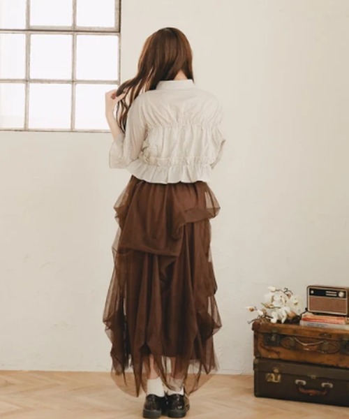 amr.(アムレ)の「ソフトチュールスカート(スカート・レディース・ブラウン/ブラック/アイボリー・FREE)」の18枚目の写真
