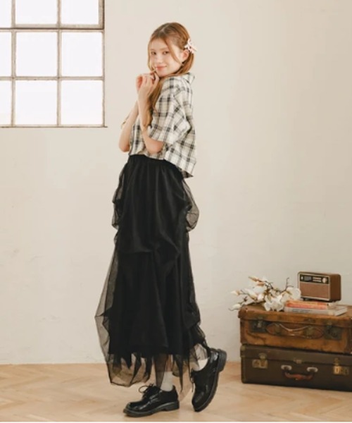 amr.(アムレ)の「ソフトチュールスカート(スカート・レディース・ブラウン/ブラック/アイボリー・FREE)」の22枚目の写真
