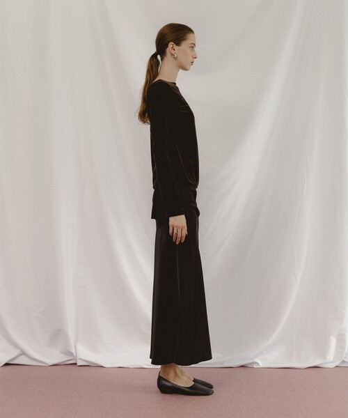 Demi-Luxe BEAMS(デミルクス ビームス)の「BEAMS SALON / グロッシー レイヤー スカート(スカート・レディース・ブラック/イエロー系その他6・36/38)」の10枚目の写真