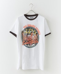 THE ROLLING STONES / ザ・ローリング・ストーンズ UNISEX RINGER T- SHIRT: SOME GIRLS CIRCLE (WHITE) クルーネック リンガーTシャツ バンドTシャツ ロック メンズ レディース 2026年 夏 夏服