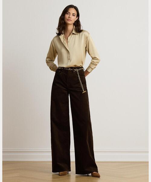 LAUREN RALPH LAUREN（ローレン ラルフ ローレン）の「リラックス フィット サテン シャルムーズ シャツ（シャツ/ブラウス・レディース・ナチュラル・L/XXS/XS/S/M）」の6枚目の写真