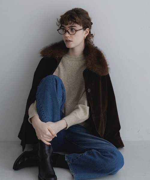 URBAN RESEARCH Sonny Label(アーバンリサーチサニーレーベル)の「フェイクスエードファーカラーブルゾン(ブルゾン・レディース・ブラウン/ブラウン系その他・FREE)」の3枚目の写真