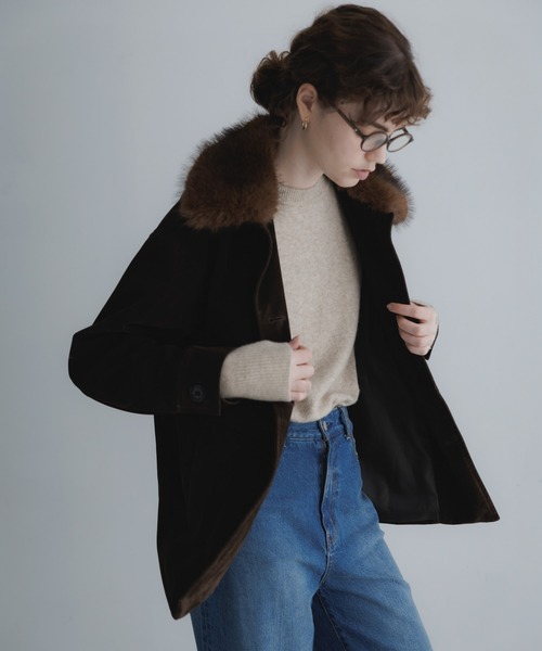 URBAN RESEARCH Sonny Label(アーバンリサーチサニーレーベル)の「フェイクスエードファーカラーブルゾン(ブルゾン・レディース・ブラウン/ブラウン系その他・FREE)」の4枚目の写真