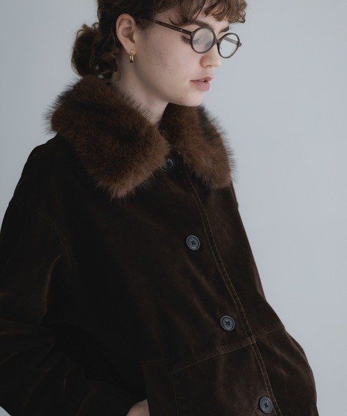 URBAN RESEARCH Sonny Label(アーバンリサーチサニーレーベル)の「フェイクスエードファーカラーブルゾン(ブルゾン・レディース・ブラウン/ブラウン系その他・FREE)」の5枚目の写真