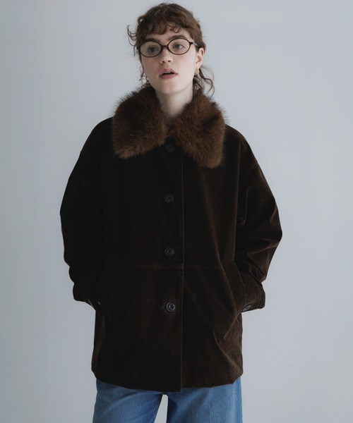 URBAN RESEARCH Sonny Label(アーバンリサーチサニーレーベル)の「フェイクスエードファーカラーブルゾン(ブルゾン・レディース・ブラウン/ブラウン系その他・FREE)」の6枚目の写真