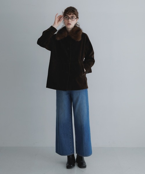 URBAN RESEARCH Sonny Label(アーバンリサーチサニーレーベル)の「フェイクスエードファーカラーブルゾン(ブルゾン・レディース・ブラウン/ブラウン系その他・FREE)」の9枚目の写真