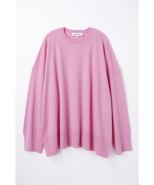 ENFOLD(エンフォルド)の「BOX WIDE PULLOVER(ニット/セーター・レディース・ライム/ピンク/ダークグリーン・38)」の1枚目の写真