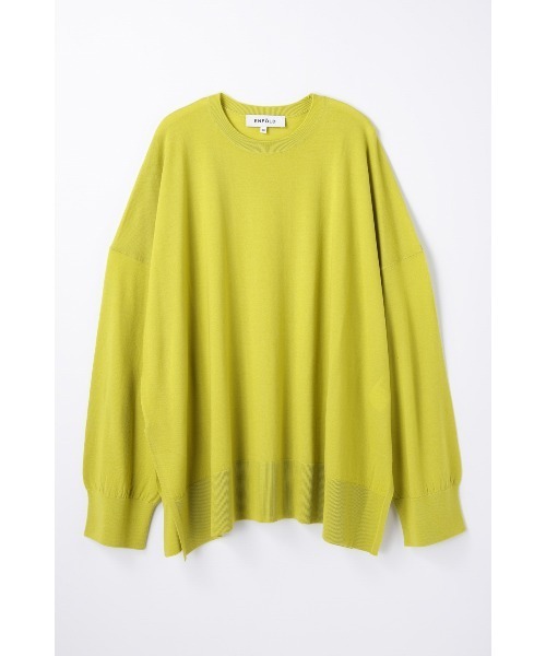ENFOLD(エンフォルド)の「BOX WIDE PULLOVER(ニット/セーター・レディース・ライム/ピンク/ダークグリーン・38)」の3枚目の写真