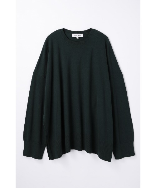 ENFOLD(エンフォルド)の「BOX WIDE PULLOVER(ニット/セーター・レディース・ライム/ピンク/ダークグリーン・38)」の2枚目の写真