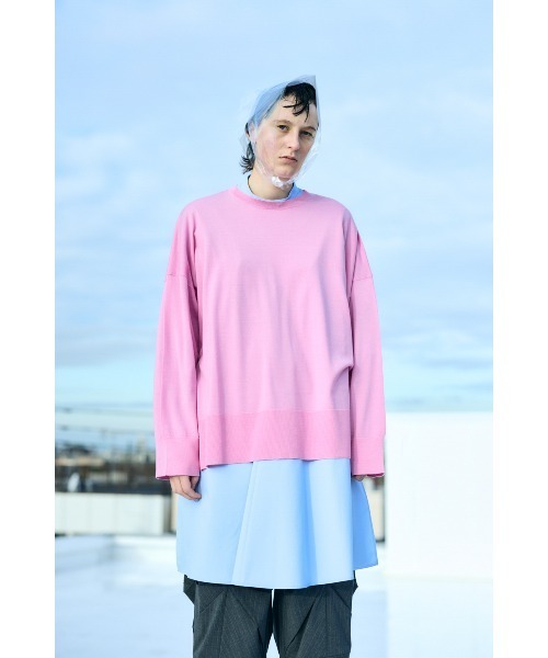 ENFOLD(エンフォルド)の「BOX WIDE PULLOVER(ニット/セーター・レディース・ライム/ピンク/ダークグリーン・38)」の12枚目の写真