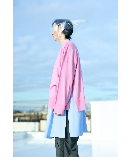 ENFOLD(エンフォルド)の「BOX WIDE PULLOVER(ニット/セーター・レディース・ライム/ピンク/ダークグリーン・38)」の6枚目の写真