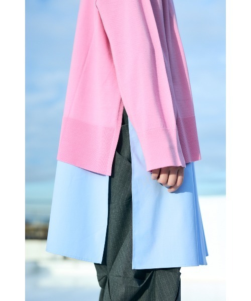 ENFOLD(エンフォルド)の「BOX WIDE PULLOVER(ニット/セーター・レディース・ライム/ピンク/ダークグリーン・38)」の9枚目の写真