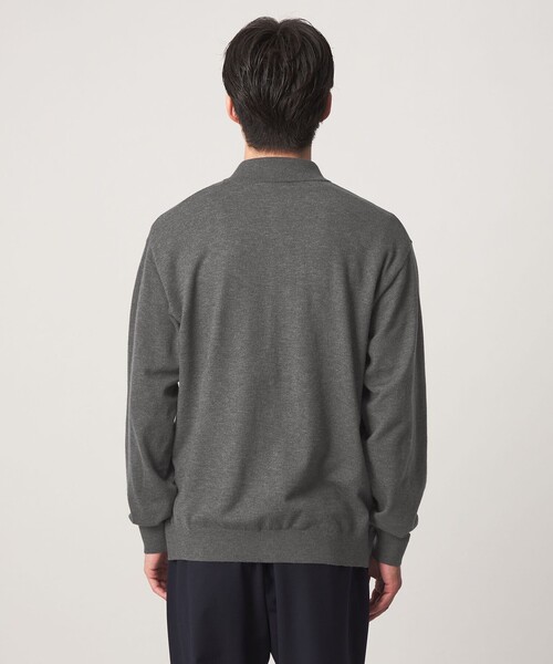 green label relaxing（グリーンレーベルリラクシング）の「【WEB限定】JUST fit ハイゲージ ポロニット カーディガン（カーディガン/ボレロ・メンズ・ブラック/ダークグレー/オリーブ・L/M/XL/S）」の11枚目の写真
