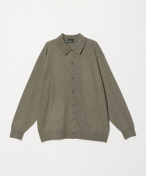 green label relaxing（グリーンレーベルリラクシング）の「【WEB限定】JUST fit ハイゲージ ポロニット カーディガン（カーディガン/ボレロ・メンズ・ブラック/ダークグレー/オリーブ・L/M/XL/S）」の18枚目の写真