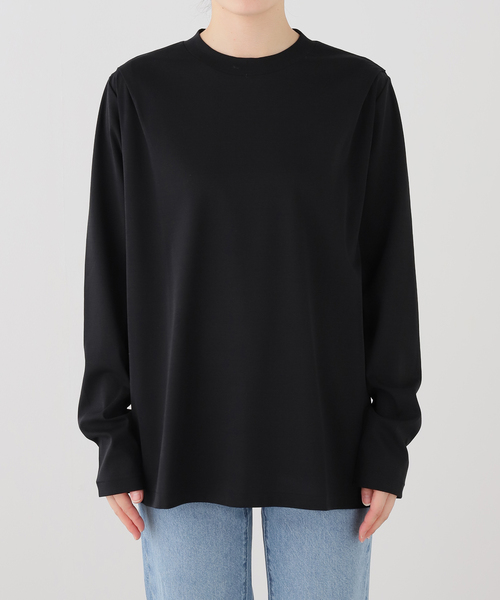 IENA(イエナ)の「GGG/ジージージー PLEATED SHOULDER L SLEEVE カットソー 02-01-1955(Tシャツ/カットソー・レディース・ブラック/ホワイト・FREE)」の10枚目の写真