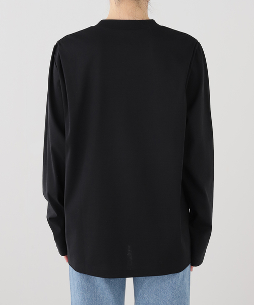 IENA(イエナ)の「GGG/ジージージー PLEATED SHOULDER L SLEEVE カットソー 02-01-1955(Tシャツ/カットソー・レディース・ブラック/ホワイト・FREE)」の12枚目の写真