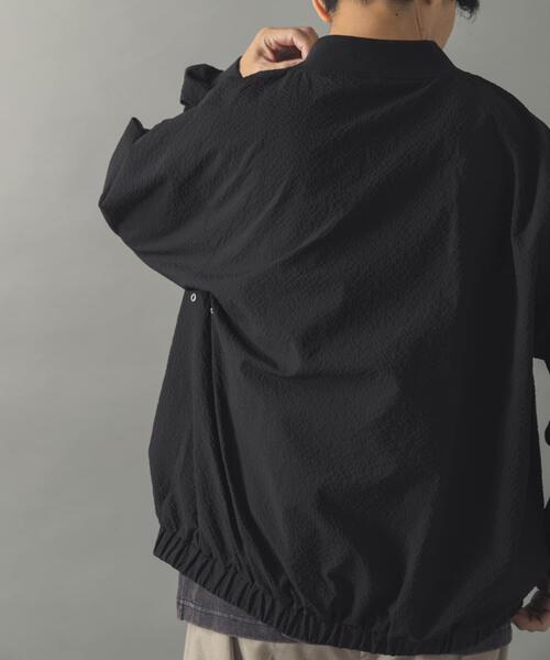 ITEMS URBANRESEARCH（アイテムズ アーバンリサーチ）の「シアサッカー ライトブルゾン（ブルゾン・メンズ・グレー系その他/ブラック/ネイビー・LARGE/MEDIUM）」の5枚目の写真