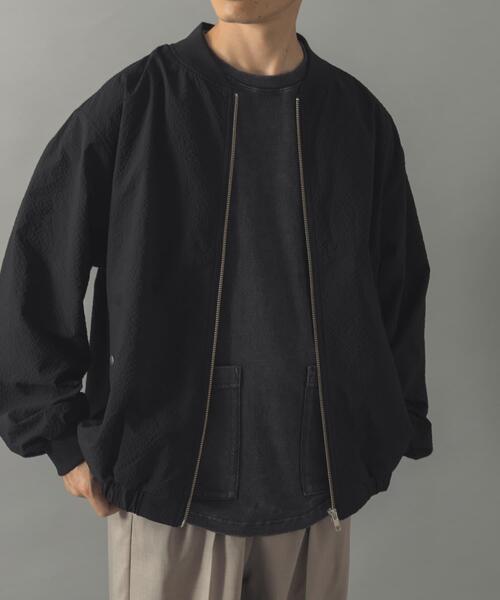 ITEMS URBANRESEARCH（アイテムズ アーバンリサーチ）の「シアサッカー ライトブルゾン（ブルゾン・メンズ・グレー系その他/ブラック/ネイビー・LARGE/MEDIUM）」の6枚目の写真