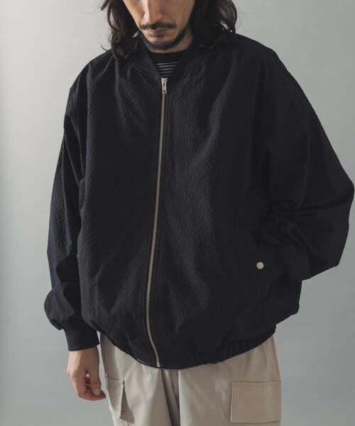 ITEMS URBANRESEARCH（アイテムズ アーバンリサーチ）の「シアサッカー ライトブルゾン（ブルゾン・メンズ・グレー系その他/ブラック/ネイビー・LARGE/MEDIUM）」の11枚目の写真