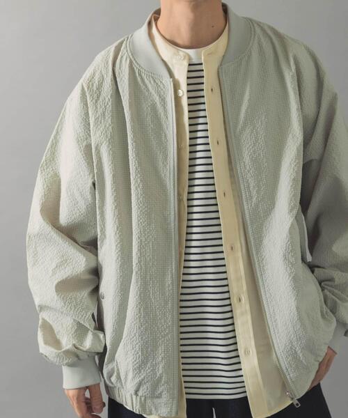 ITEMS URBANRESEARCH（アイテムズ アーバンリサーチ）の「シアサッカー ライトブルゾン（ブルゾン・メンズ・グレー系その他/ブラック/ネイビー・LARGE/MEDIUM）」の18枚目の写真