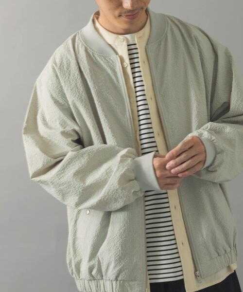 ITEMS URBANRESEARCH（アイテムズ アーバンリサーチ）の「シアサッカー ライトブルゾン（ブルゾン・メンズ・グレー系その他/ブラック/ネイビー・LARGE/MEDIUM）」の19枚目の写真