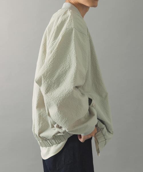 ITEMS URBANRESEARCH（アイテムズ アーバンリサーチ）の「シアサッカー ライトブルゾン（ブルゾン・メンズ・グレー系その他/ブラック/ネイビー・LARGE/MEDIUM）」の20枚目の写真