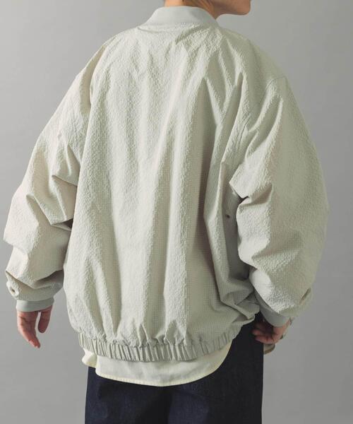ITEMS URBANRESEARCH（アイテムズ アーバンリサーチ）の「シアサッカー ライトブルゾン（ブルゾン・メンズ・グレー系その他/ブラック/ネイビー・LARGE/MEDIUM）」の21枚目の写真