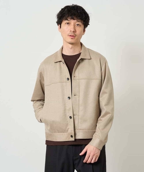 a.v.v（アーヴェヴェ）の「【イージーケア/洗濯機で洗える/2WAYストレッチ】カルゼスエードブルゾン（ブルゾン・メンズ・チャコールグレー/ベージュ/カーキ・48/46/50）」の16枚目の写真
