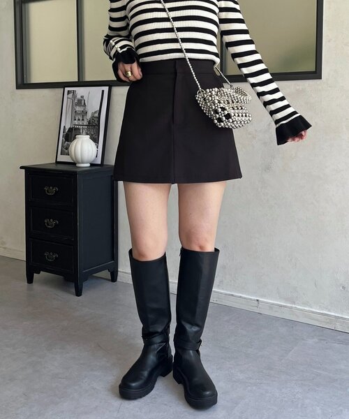 prose verse(プロズヴェール)の「スカートライクショートパンツ(その他パンツ・レディース・ブラック・LARGE/MEDIUM/SMALL)」の1枚目の写真