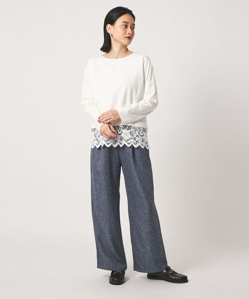 A DAY IN THE LIFE UNITED ARROWS(アデイインザライフユナイテッドアローズ)の「ツイードライク タックワイドパンツ ‐ウォッシャブル‐<A DAY IN THE LIFE>(その他パンツ・レディース・モカ/ダークグレー/コバルトブルー/その他1・S/M)」の16枚目の写真