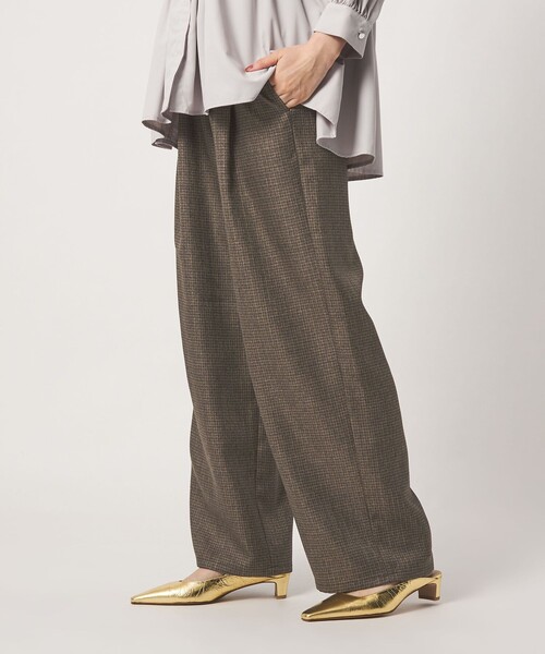 A DAY IN THE LIFE UNITED ARROWS(アデイインザライフユナイテッドアローズ)の「ツイードライク タックワイドパンツ ‐ウォッシャブル‐<A DAY IN THE LIFE>(その他パンツ・レディース・モカ/ダークグレー/コバルトブルー/その他1・S/M)」の17枚目の写真