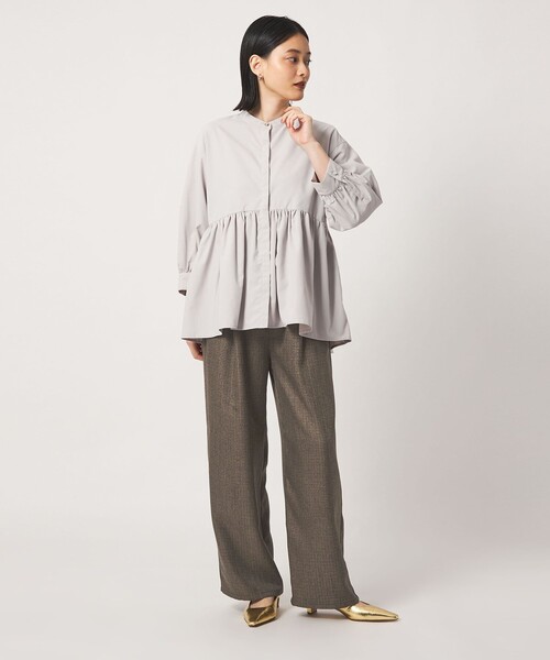 A DAY IN THE LIFE UNITED ARROWS(アデイインザライフユナイテッドアローズ)の「ツイードライク タックワイドパンツ ‐ウォッシャブル‐<A DAY IN THE LIFE>(その他パンツ・レディース・モカ/ダークグレー/コバルトブルー/その他1・S/M)」の18枚目の写真