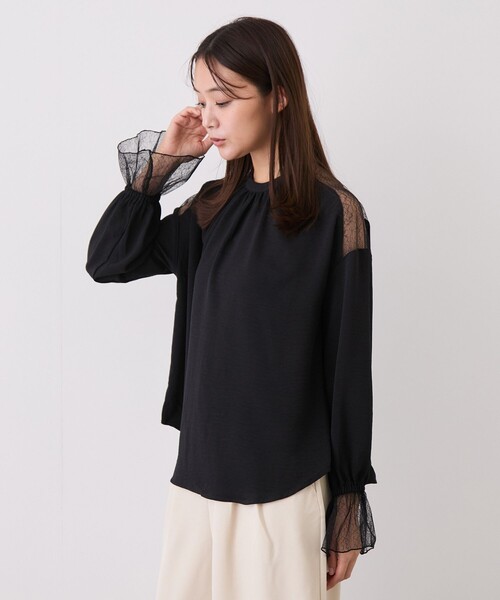 Jayro(ジャイロ)の「レース使いブラウス(シャツ/ブラウス・レディース・ネイビー/ベージュ/ブラック/ホワイト系その他・M)」の7枚目の写真