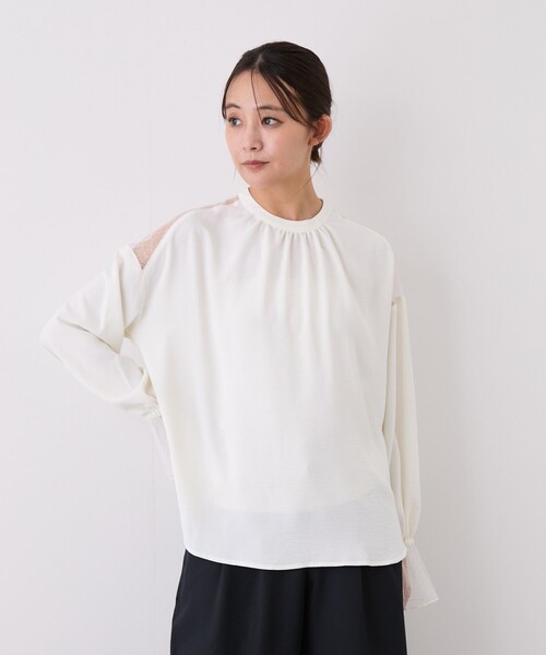 Jayro(ジャイロ)の「レース使いブラウス(シャツ/ブラウス・レディース・ネイビー/ベージュ/ブラック/ホワイト系その他・M)」の15枚目の写真