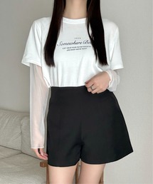 Cham.（チャム）の「レイヤード風プリントTシャツ（Tシャツ/カットソー）」