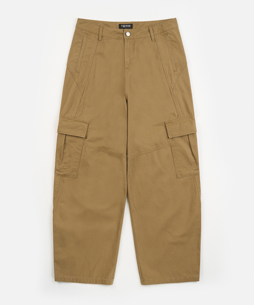 TOFFEE（トフィー）の「カーブド切り替えカーゴパンツ（BEIGE）（その他パンツ・メンズ・その他・SMALL/MEDIUM/LARGE/X-LARGE）」の2枚目の写真