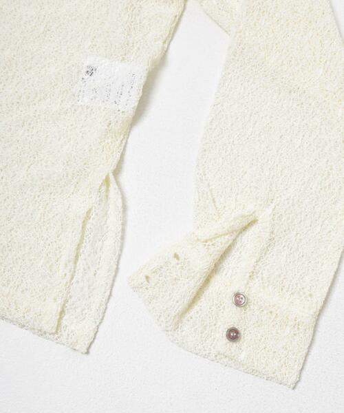 ITEMS URBANRESEARCH(アイテムズ アーバンリサーチ)の「襟付きレースシャツ(シャツ/ブラウス・レディース・ブラック/ボルドー/オフホワイト・FREE)」の5枚目の写真