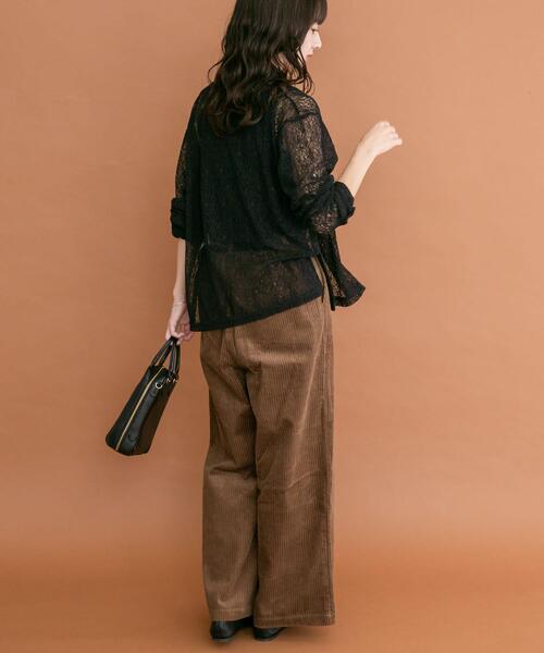 ITEMS URBANRESEARCH(アイテムズ アーバンリサーチ)の「襟付きレースシャツ(シャツ/ブラウス・レディース・ブラック/ボルドー/オフホワイト・FREE)」の18枚目の写真