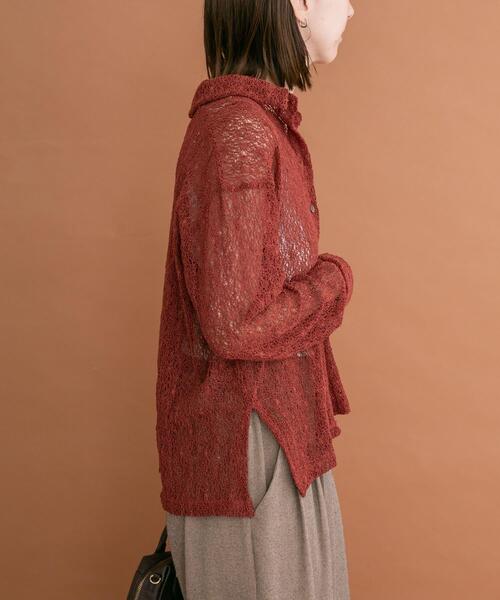 ITEMS URBANRESEARCH(アイテムズ アーバンリサーチ)の「襟付きレースシャツ(シャツ/ブラウス・レディース・ブラック/ボルドー/オフホワイト・FREE)」の12枚目の写真