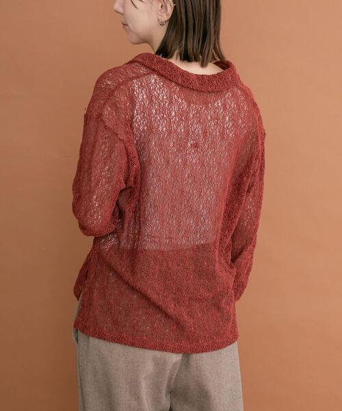 ITEMS URBANRESEARCH(アイテムズ アーバンリサーチ)の「襟付きレースシャツ(シャツ/ブラウス・レディース・ブラック/ボルドー/オフホワイト・FREE)」の13枚目の写真