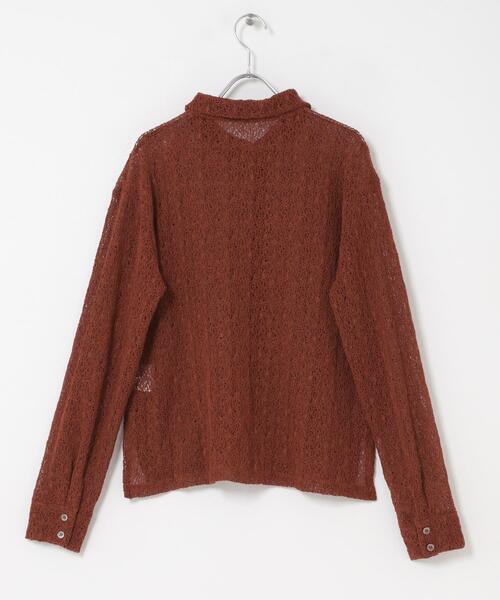 ITEMS URBANRESEARCH(アイテムズ アーバンリサーチ)の「襟付きレースシャツ(シャツ/ブラウス・レディース・ブラック/ボルドー/オフホワイト・FREE)」の9枚目の写真